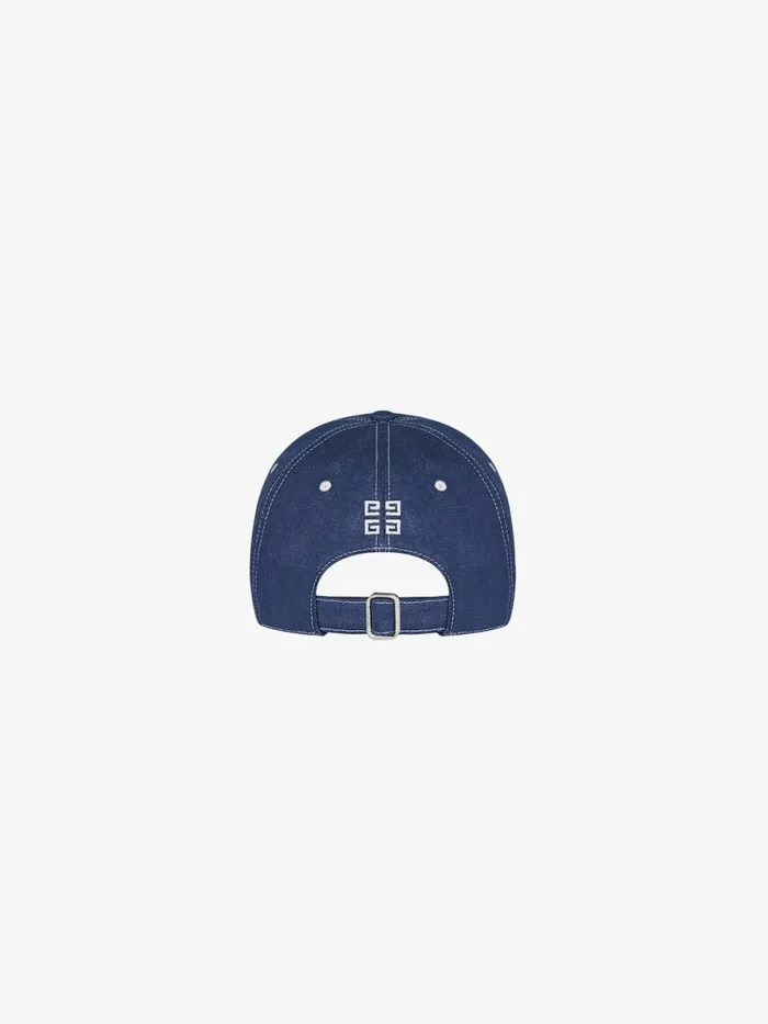 1952 Embroidered Cap In Denim Purpleblue Men Givenchy Beanies and Caps