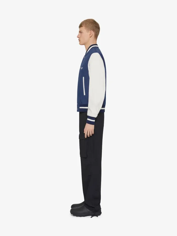 1952 Varsity Jacket In Denim Bluewhite Men Givenchy Coats and Jackets