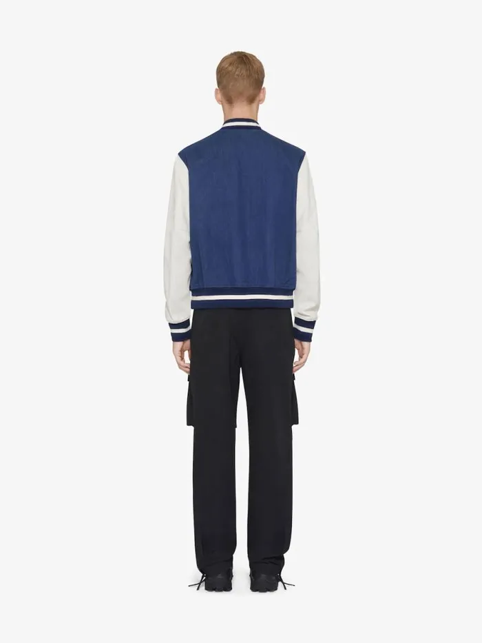 1952 Varsity Jacket In Denim Bluewhite Men Givenchy Coats and Jackets