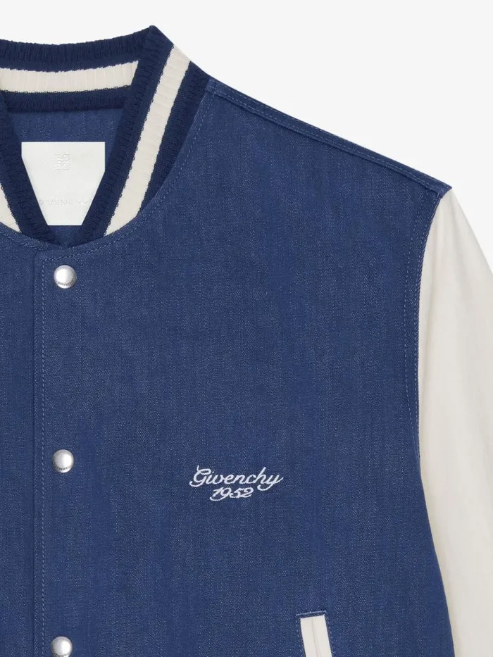 1952 Varsity Jacket In Denim Bluewhite Men Givenchy Coats and Jackets
