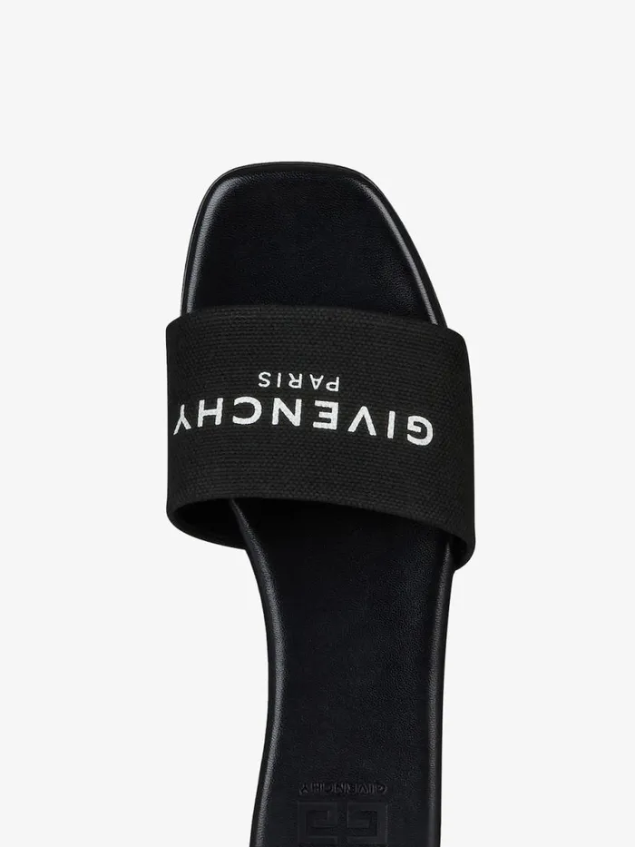 4g Flat Mules In Canvas Black Women Givenchy Slides and Sandals