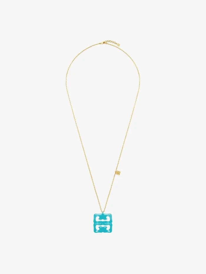 4g Liquid Necklace In Metal And Resin Aqua Green Women Givenchy Jewelry
