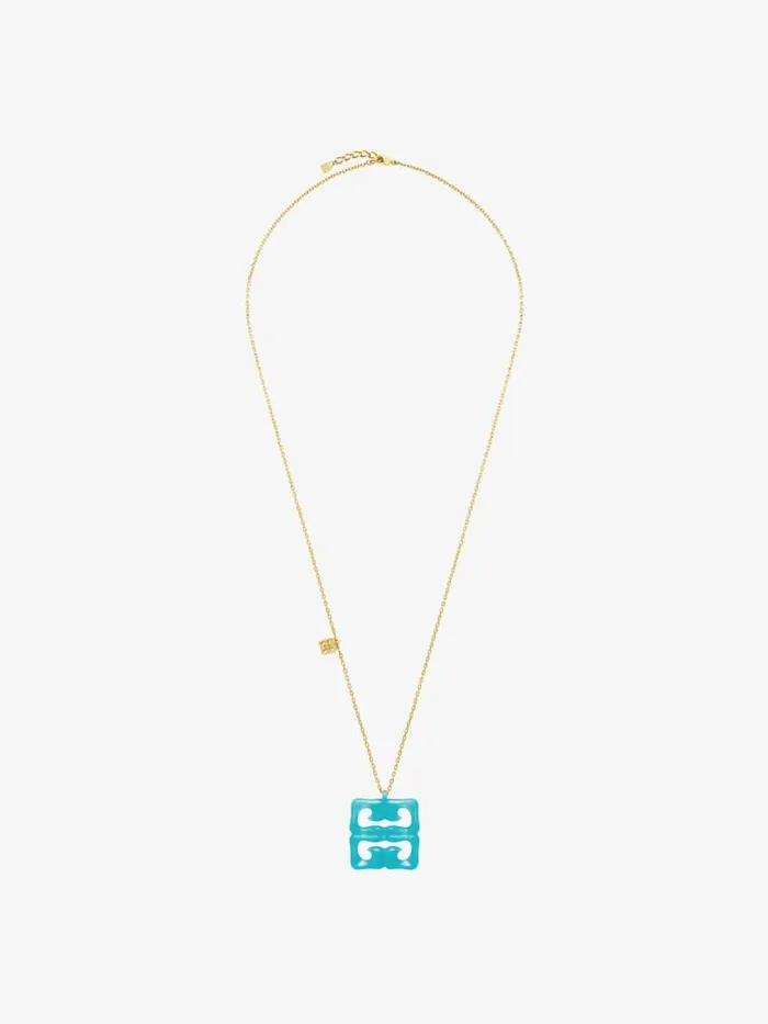 4g Liquid Necklace In Metal And Resin Aqua Green Women Givenchy Jewelry