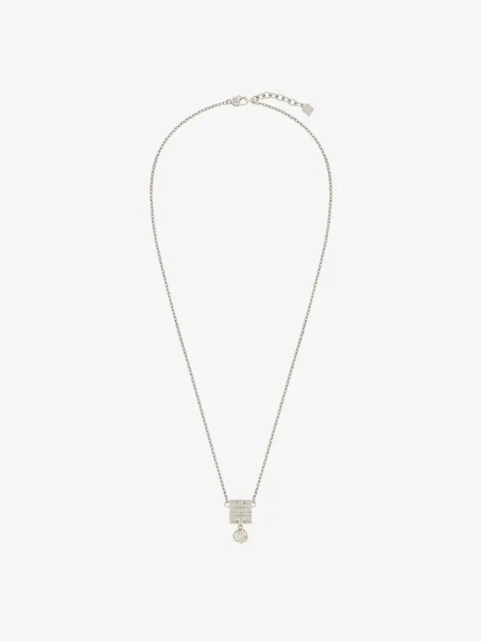 4g Necklace In Metal With Crystals Silvery Women Givenchy Jewelry
