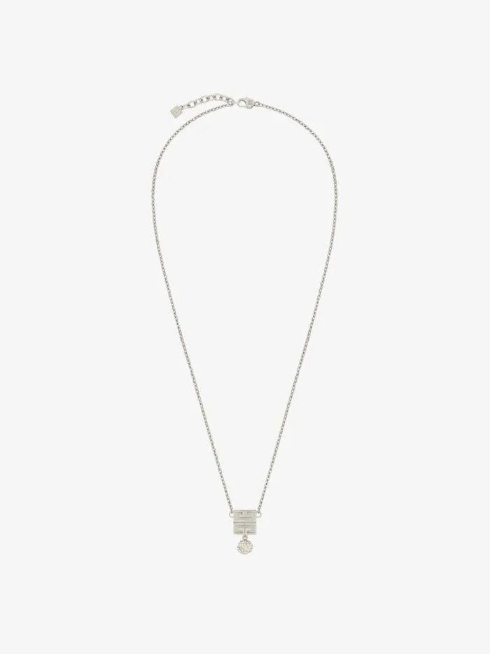 4g Necklace In Metal With Crystals Silvery Women Givenchy Jewelry