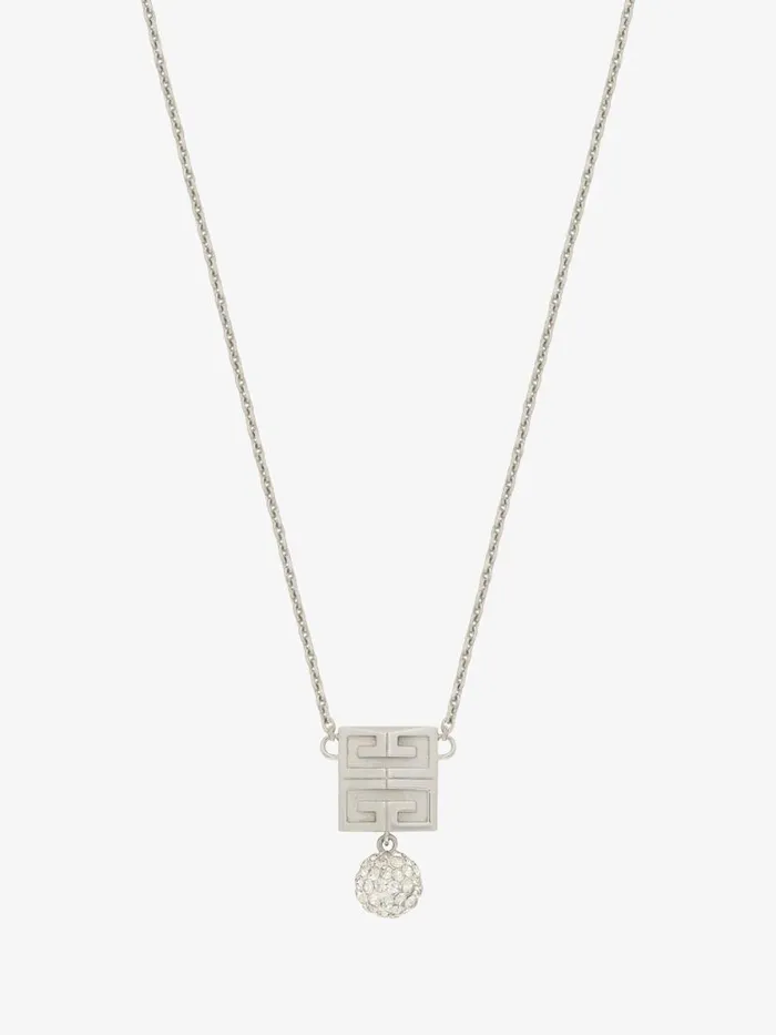 4g Necklace In Metal With Crystals Silvery Women Givenchy Jewelry
