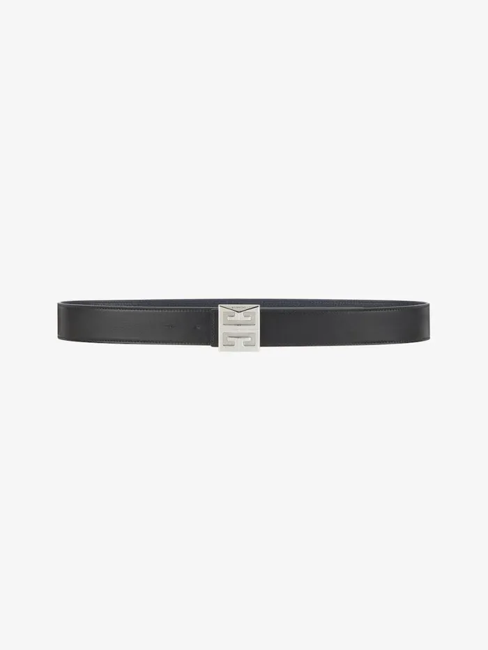 4g Reversible Belt In Leather Blackdark Blue Men Givenchy Belts