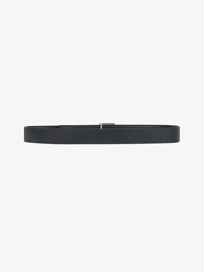 4g Reversible Belt In Leather Blackdark Blue Men Givenchy Belts