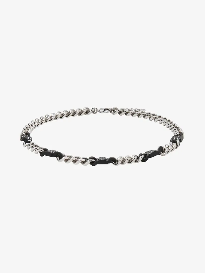 4g Short Necklace In Metal Blacksilvery Men Givenchy Jewelry
