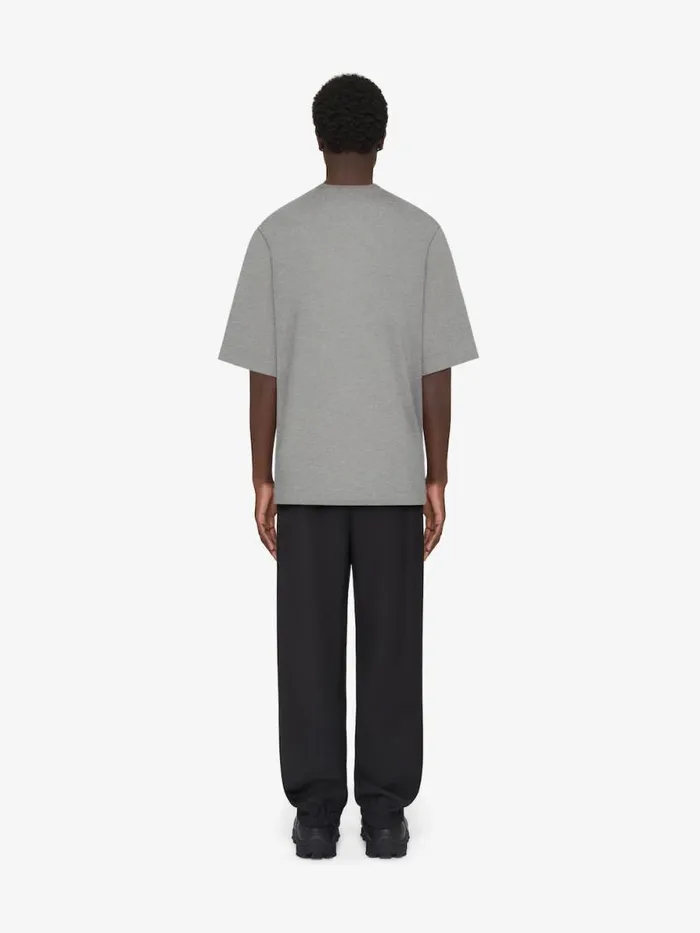 4g TShirt In Cotton Light Grey Melange Men Givenchy TShirts
