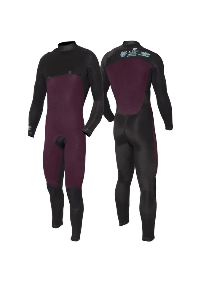 7 Seas Comp 32 Full Chest Zip Graphite Men Vissla Wetsuits