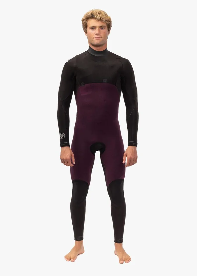 7 Seas Comp 32 Full Chest Zip Graphite Men Vissla Wetsuits