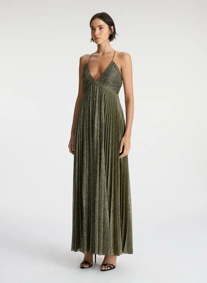 Accessories Women ALC Angelina II Metallic Pleated Dress Gold Accessories Women ALC Angelina II Metallic Pleated Dress Gold