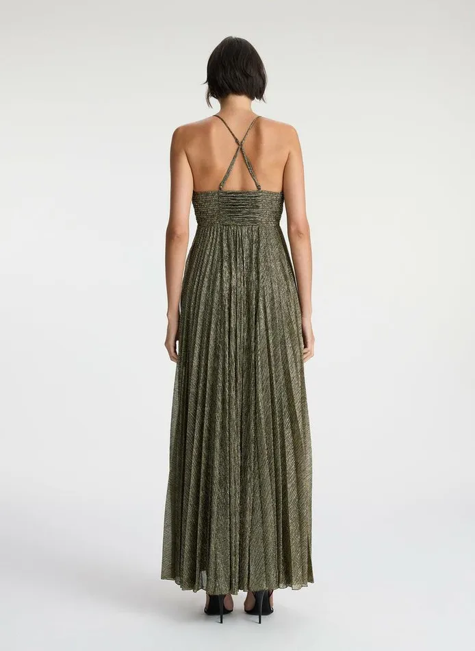 Accessories Women ALC Angelina II Metallic Pleated Dress Gold Accessories Women ALC Angelina II Metallic Pleated Dress Gold