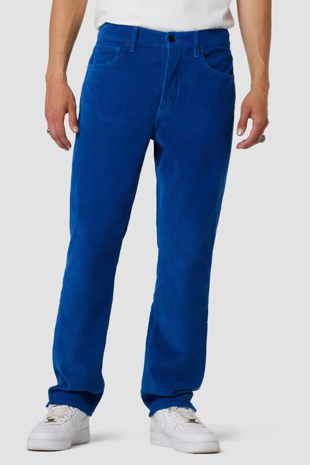 Additional Inseams Men Hudson Jeans Reese Straight Leg Corduroy Pant 32034 Inseam Cobalt Blue