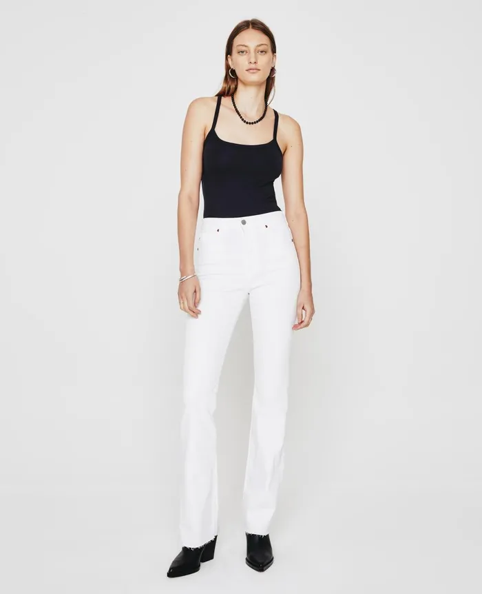 AG Jeans Alexxis Boot Authentic White Women Denim