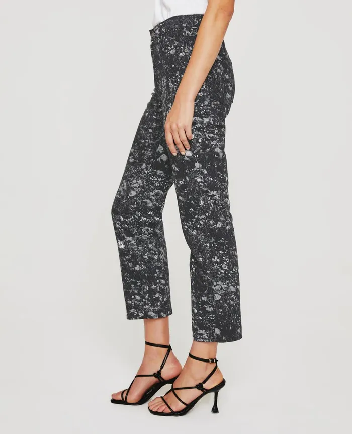 AG Jeans Alexxis Crop Flower Field Black Multi Women Denim AG Jeans Alexxis Crop Flower Field Black Multi Women Denim