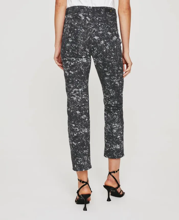 AG Jeans Alexxis Crop Flower Field Black Multi Women Denim AG Jeans Alexxis Crop Flower Field Black Multi Women Denim