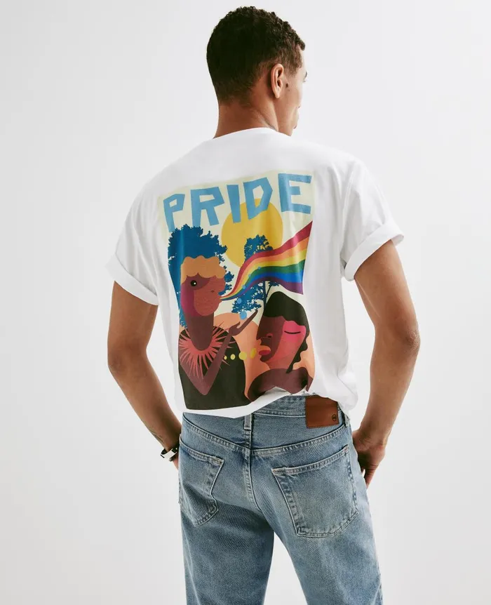 AG Jeans Bryce Crew Pride Is Belonging True White WomenMen Tees and Tanks