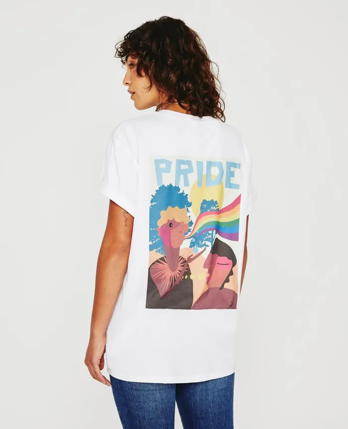 AG Jeans Bryce Crew Pride Is Belonging True White WomenMen Tees and Tanks AG Jeans Bryce Crew Pride Is Belonging True White WomenMen Tees and Tanks