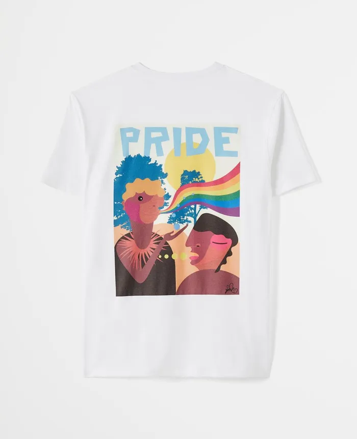 AG Jeans Bryce Crew Pride Is Belonging True White WomenMen Tees and Tanks AG Jeans Bryce Crew Pride Is Belonging True White WomenMen Tees and Tanks