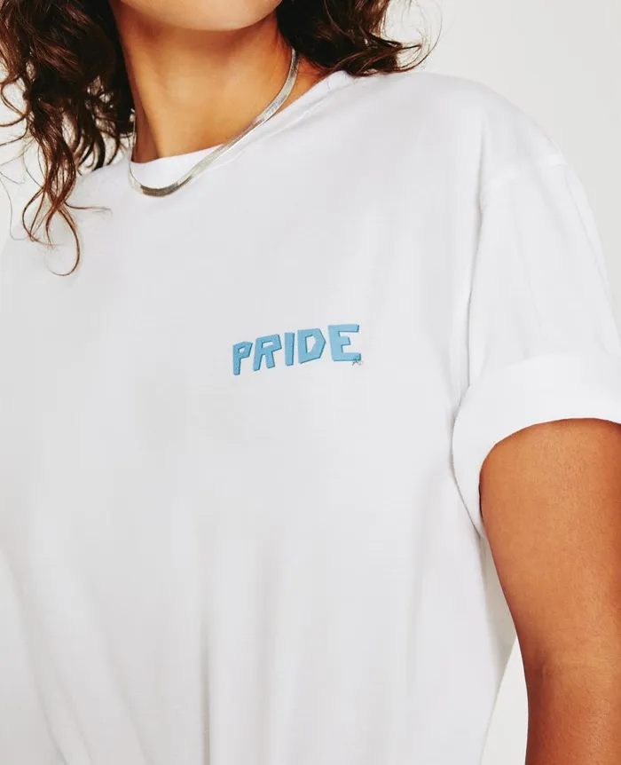 AG Jeans Bryce Crew Pride Is Belonging True White WomenMen Tees and Tanks AG Jeans Bryce Crew Pride Is Belonging True White WomenMen Tees and Tanks