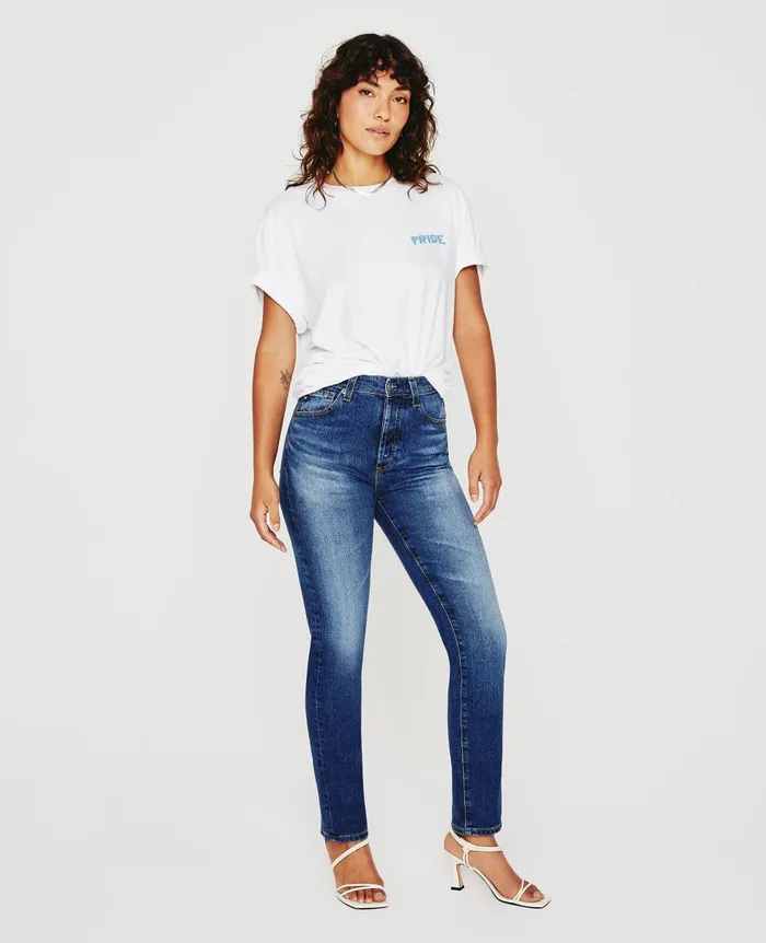 AG Jeans Bryce Crew Pride Is Belonging True White WomenMen Tees and Tanks AG Jeans Bryce Crew Pride Is Belonging True White WomenMen Tees and Tanks