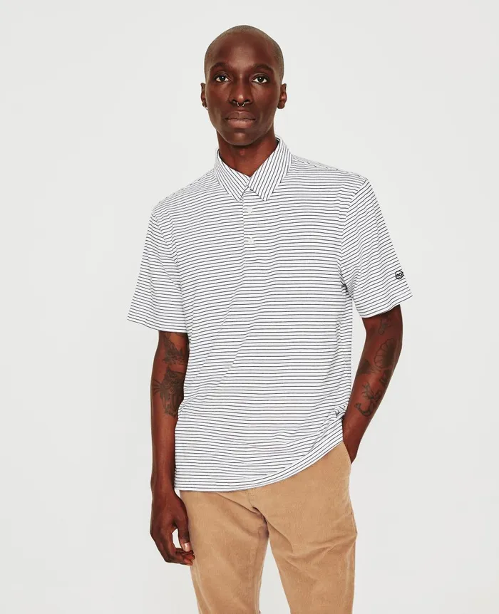 AG Jeans Bryce Polo True Whitetrue Black Men Polos