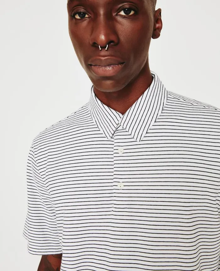 AG Jeans Bryce Polo True Whitetrue Black Men Polos