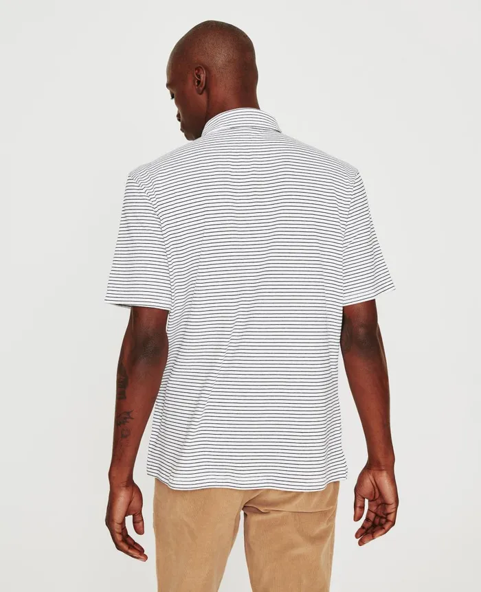AG Jeans Bryce Polo True Whitetrue Black Men Polos
