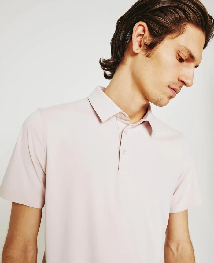 AG Jeans Bryce Polo Vintage Pink Men Polos AG Jeans Bryce Polo Vintage Pink Men Polos