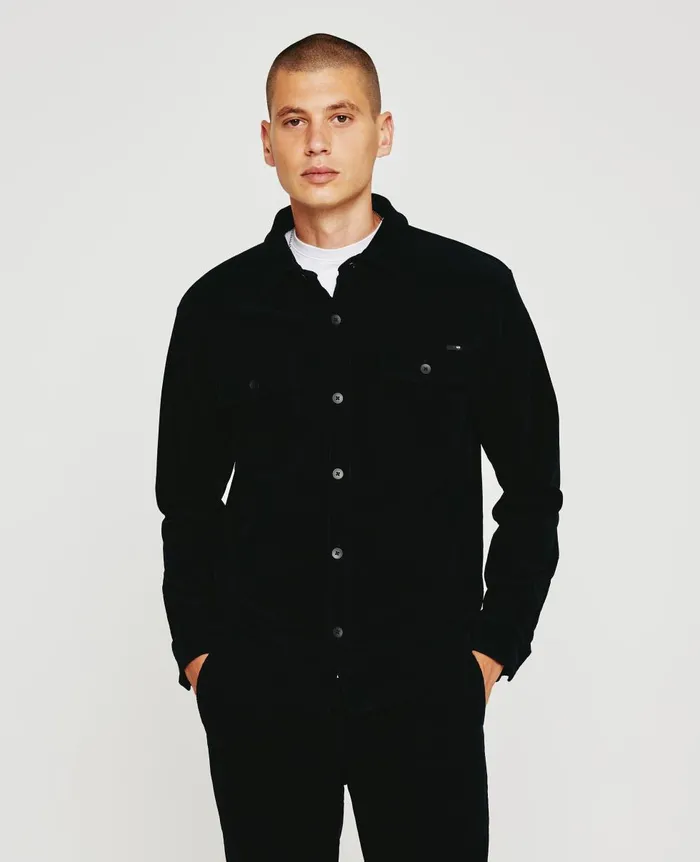 AG Jeans Elias Shirt Jacket Pure Black Men Shirts AG Jeans Elias Shirt Jacket Pure Black Men Shirts