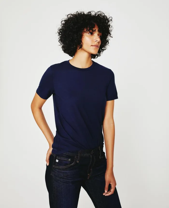 AG Jeans Jagger Crew Deep Navy Women Tees and Tanks AG Jeans Jagger Crew Deep Navy Women Tees and Tanks