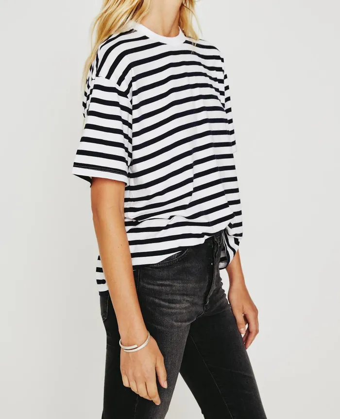 AG Jeans Karter ExBoyfriend True Whitedeep Aegean Women Tees and Tanks AG Jeans Karter ExBoyfriend True Whitedeep Aegean Women Tees and Tanks