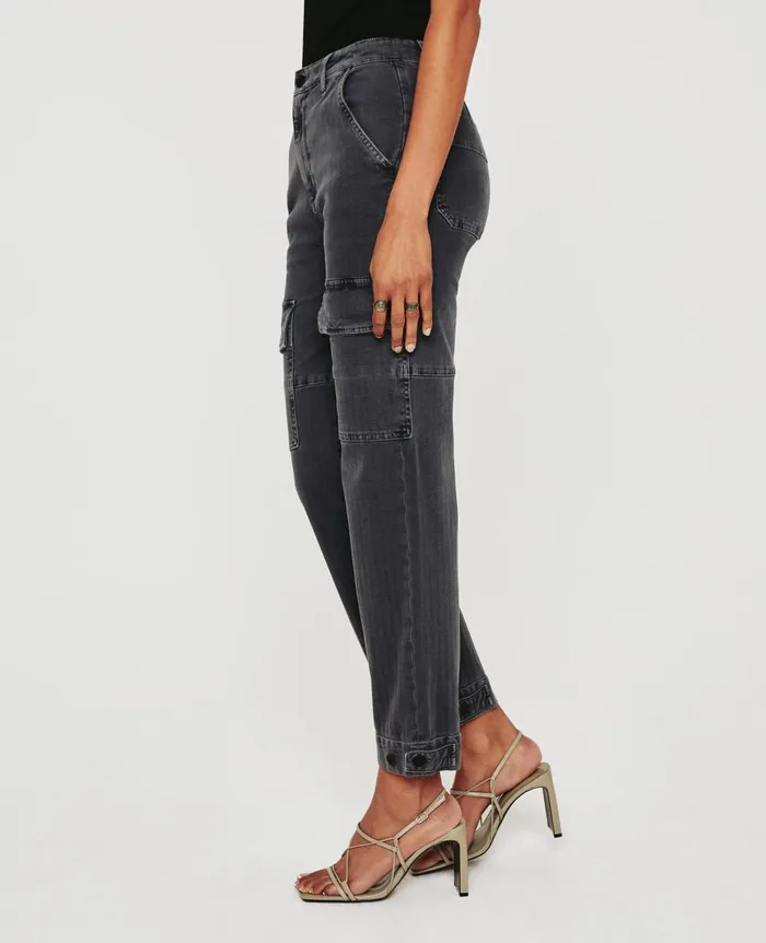 AG Jeans Knoxx Cargo Sulfur Black Women Pants AG Jeans Knoxx Cargo Sulfur Black Women Pants