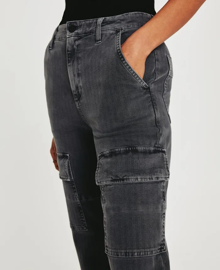 AG Jeans Knoxx Cargo Sulfur Black Women Pants AG Jeans Knoxx Cargo Sulfur Black Women Pants