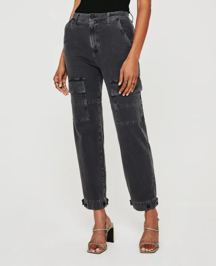 AG Jeans Knoxx Cargo Sulfur Black Women Pants AG Jeans Knoxx Cargo Sulfur Black Women Pants