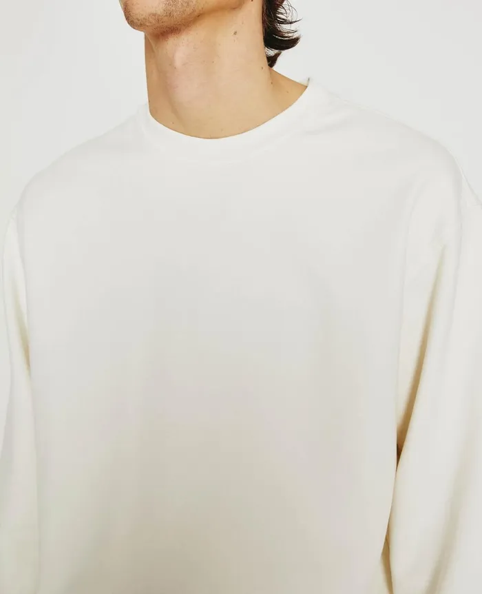 AG Jeans Liam Crew Ivory Dust Men Tees AG Jeans Liam Crew Ivory Dust Men Tees