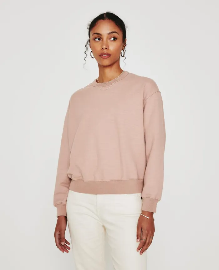 AG Jeans Nova Crew Rose Cloud Women Sweatshirts