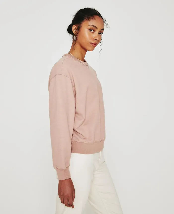 AG Jeans Nova Crew Rose Cloud Women Sweatshirts