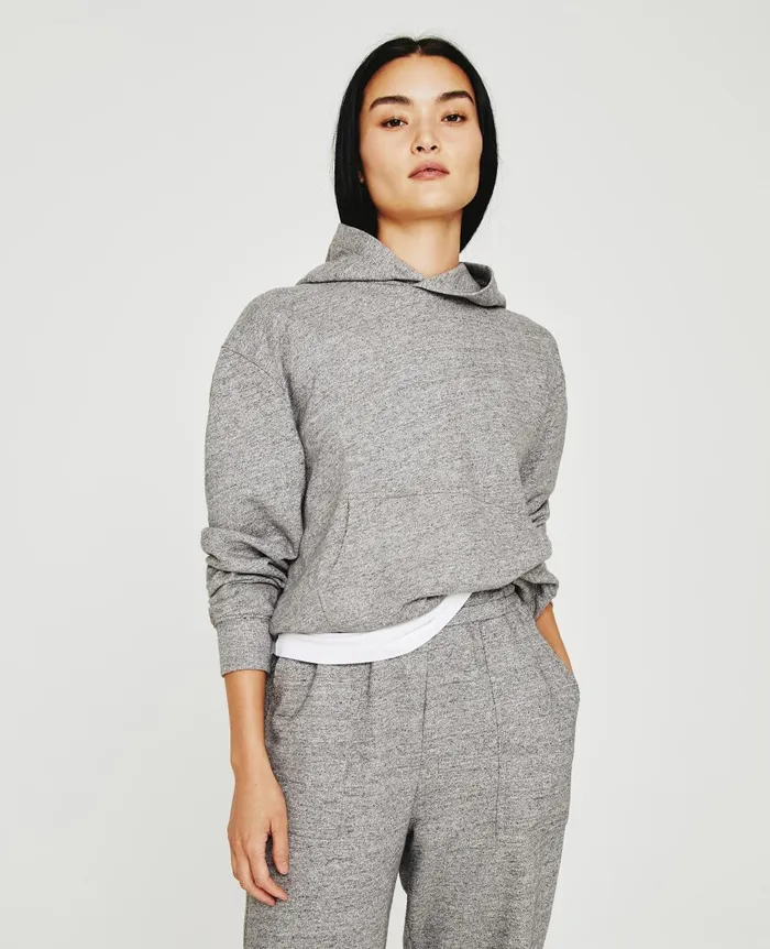 AG Jeans Nova Hoodie Heather Grey Women Sweatshirts