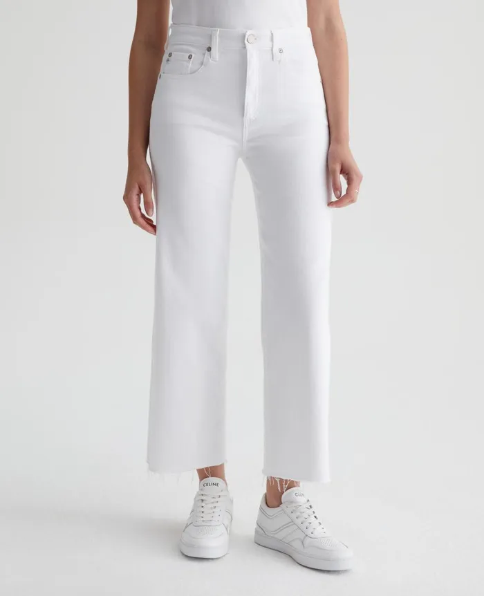 AG Jeans Saige Wide Leg Crop Modern White Women Denim AG Jeans Saige Wide Leg Crop Modern White Women Denim