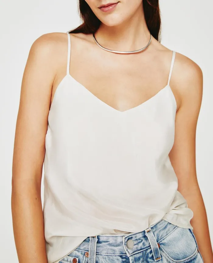 AG Jeans Scarlet Cami White Cream Women Tops and Shirts AG Jeans Scarlet Cami White Cream Women Tops and Shirts