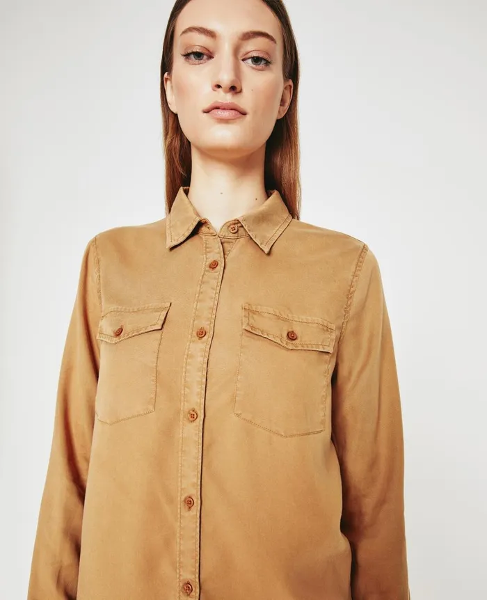 AG Jeans Shiela Utility Antique Bronze Women Tops and Shirts