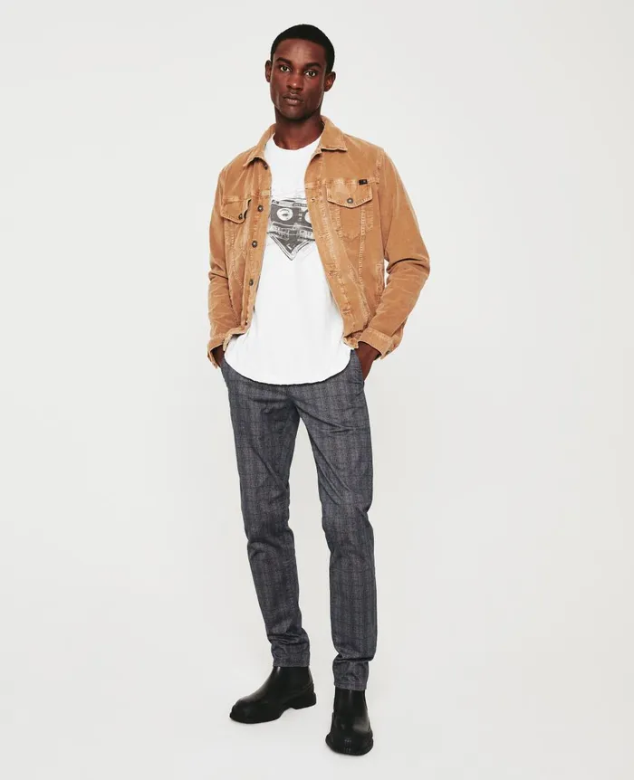 AG Jeans Wesley Crew Mix Tape 5 Years True White Men Tees AG Jeans Wesley Crew Mix Tape 5 Years True White Men Tees