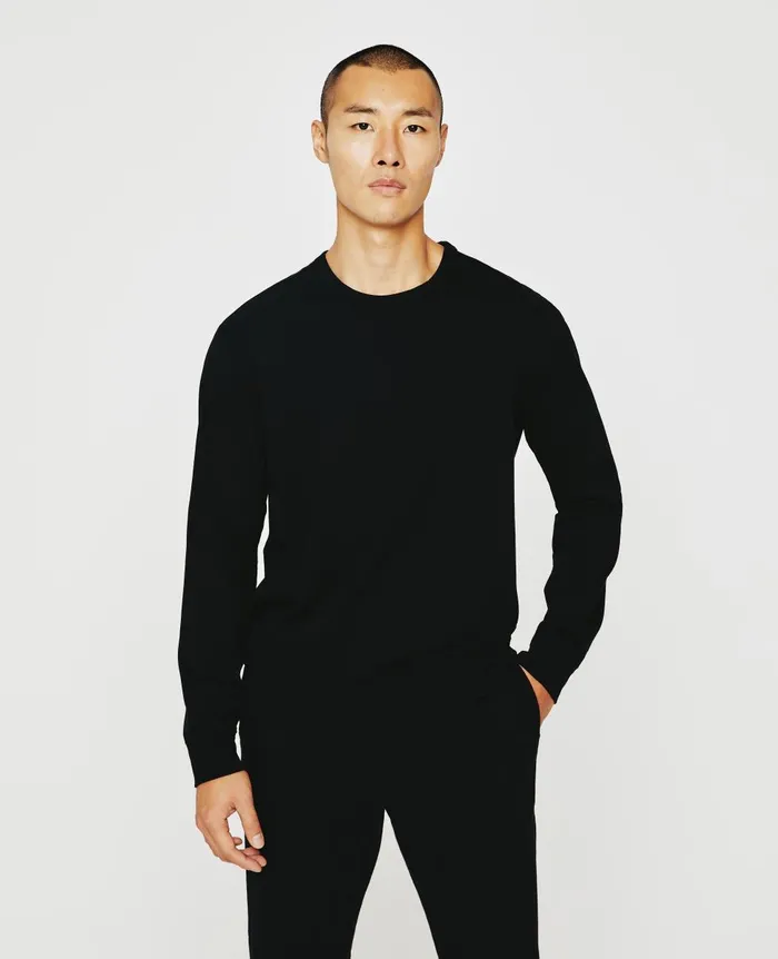 AG Jeans Wesley Pullover True Black Men Sweatshirts