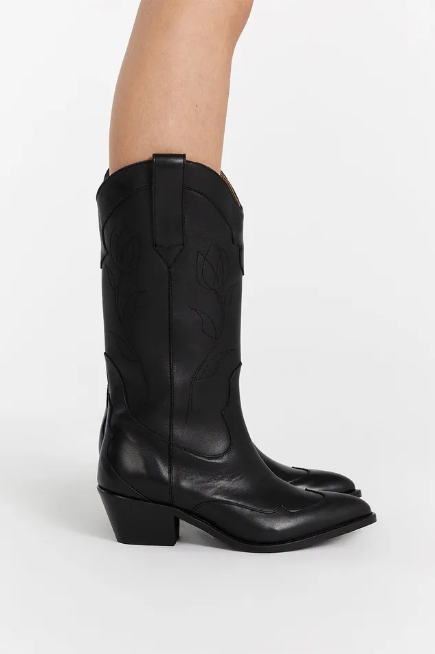 ALOHAS LIBERTY BLACK LEATHER BOOTS Women DISSH The Gift Shop