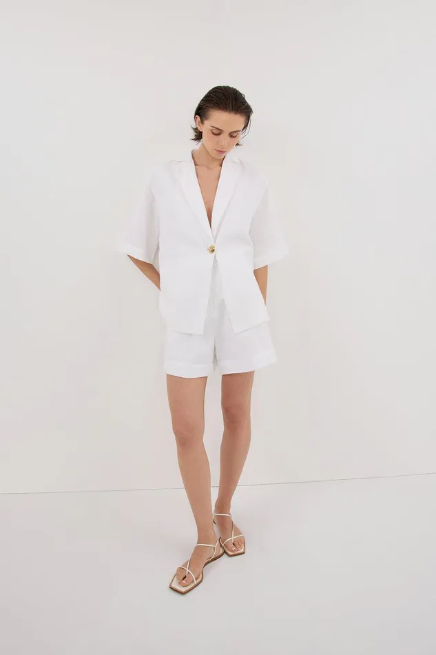 ALONDRA WHITE LINEN SHORT Women DISSH Shorts