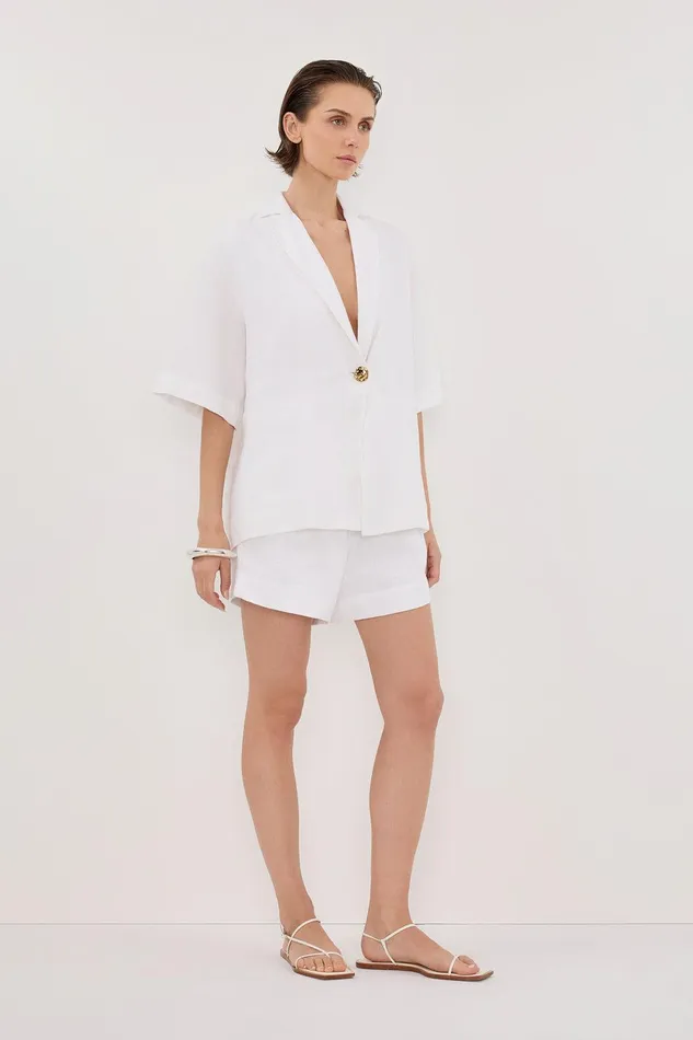 ALONDRA WHITE LINEN SHORT Women DISSH Shorts