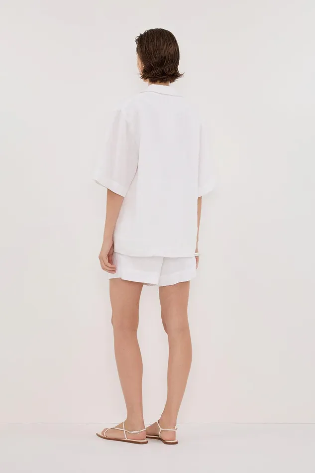 ALONDRA WHITE LINEN SHORT Women DISSH Shorts